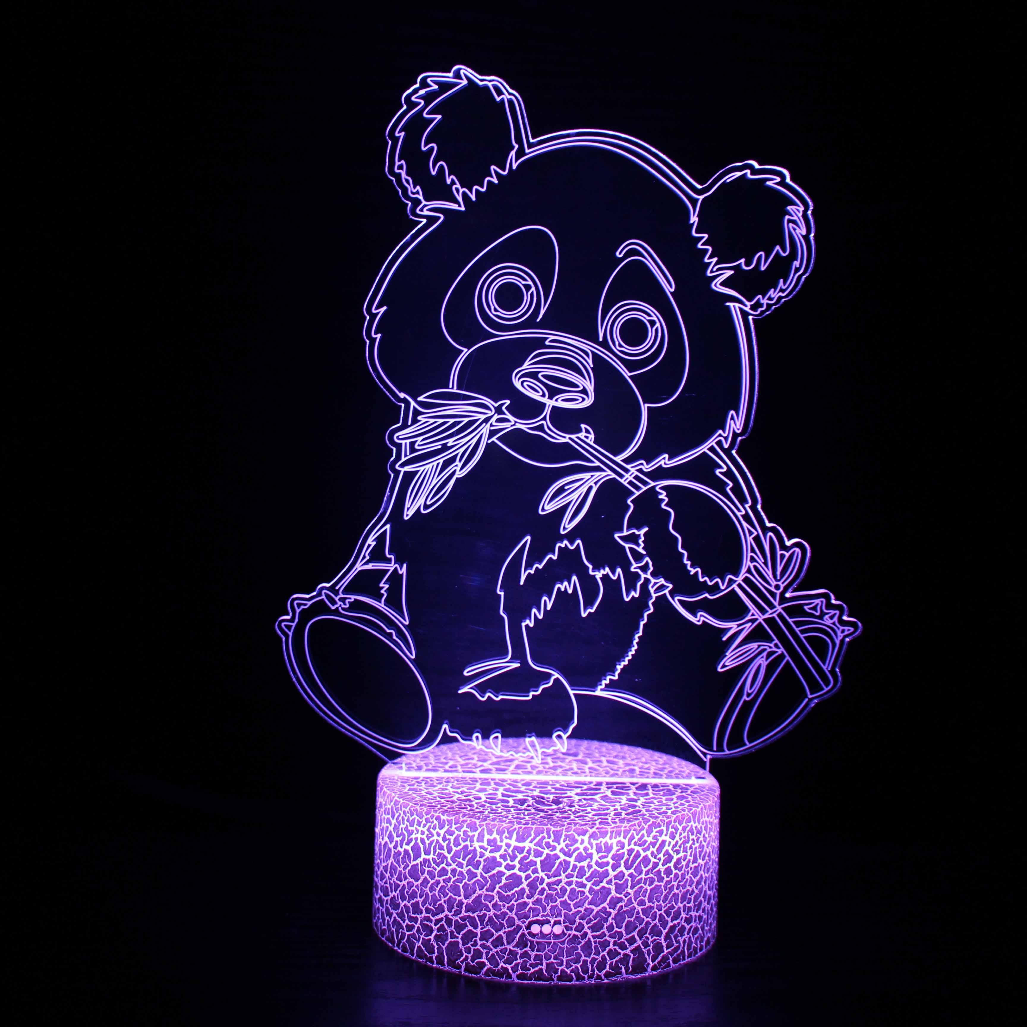 Baby Panda Night Lamp-3D Optical Lamp