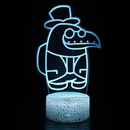 Among Us Funny Crewmate 3D Optical Illusion Lamp-3D Optical Lamp