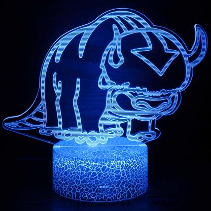 Cute Bull Cartoon Optical Illusion Lamp - 3D Optical Lamp