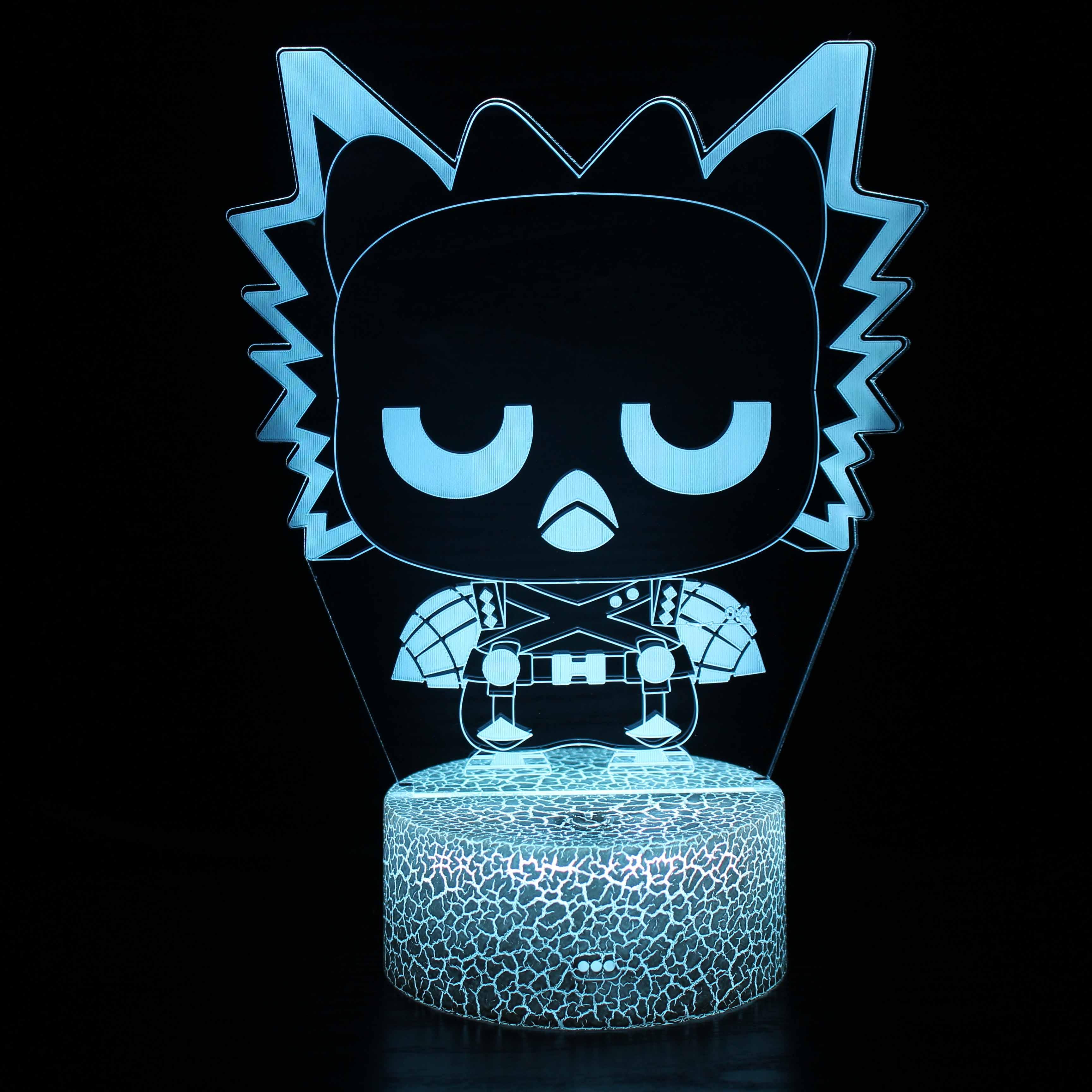 Girl Warrior Cartoon Optical Illusion Lamp - 3D Optical Lamp