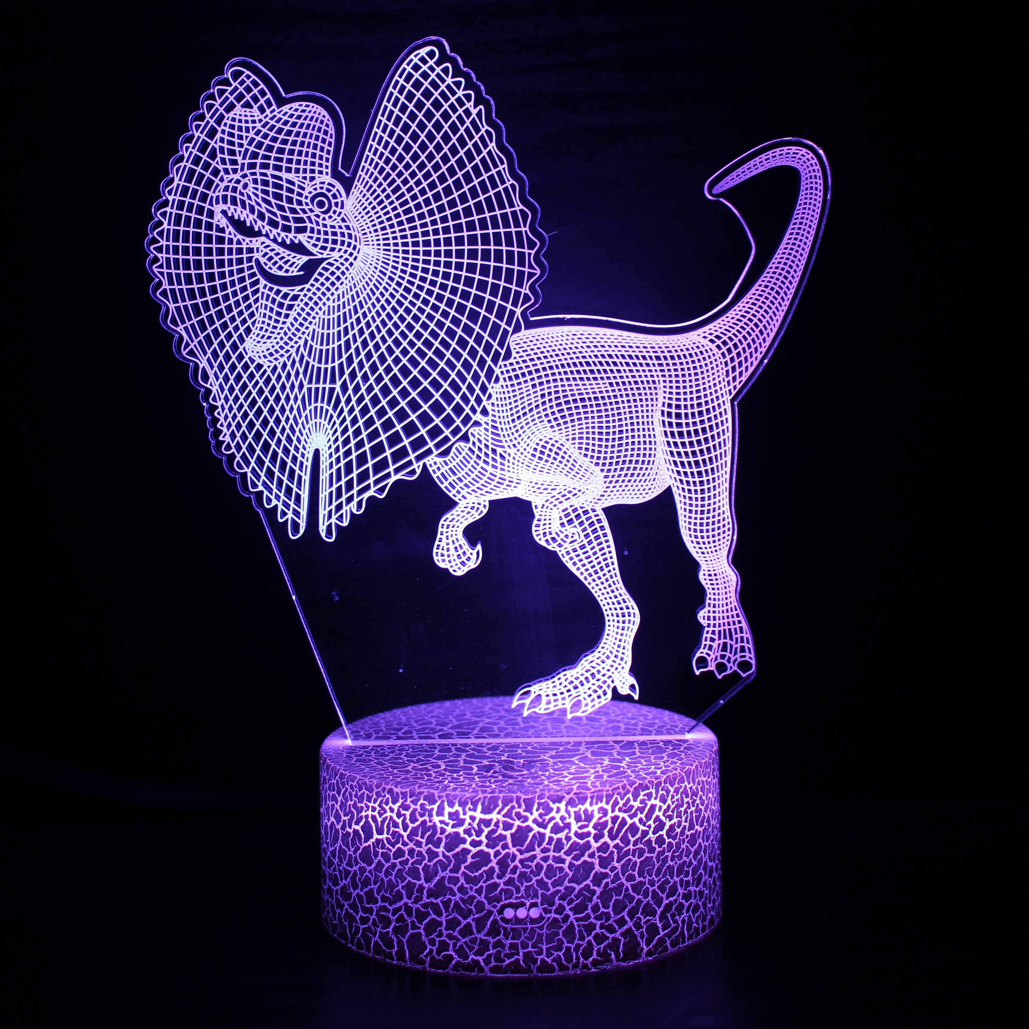 Realistic Unique Roaring Dinosaur 3D Optical Illusion Lamp-3D Optical Lamp
