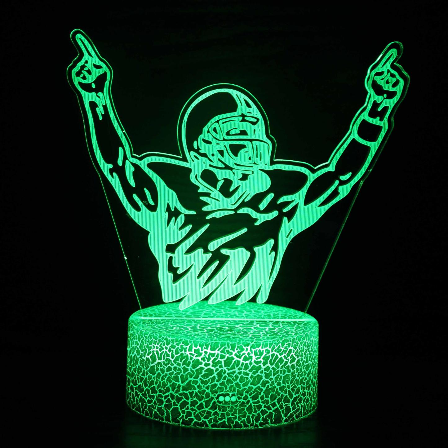 Celebrating Football Player 3D Optical Illusion Lamp - 3D Optical Lamp