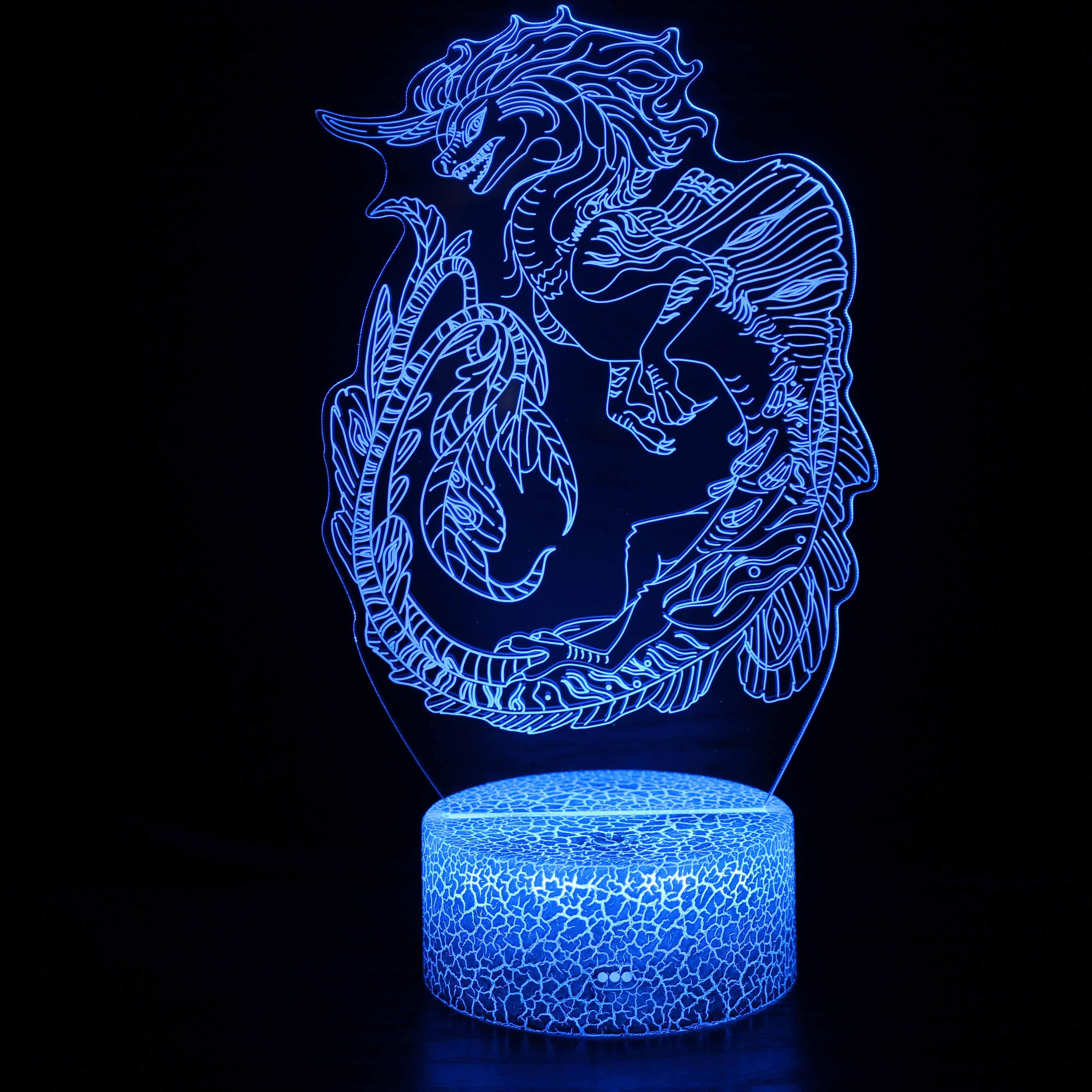 Abstract Zodiac - Dragon Optical Illusion Lamp - 3D Optical Lamp