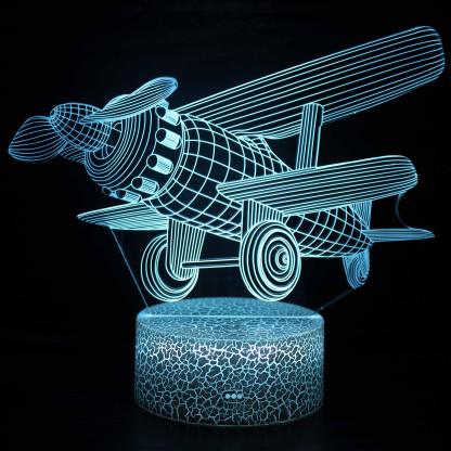 Propeller Airplane 3D Lamp Light Up the Skies Indoors-3D Optical Lamp