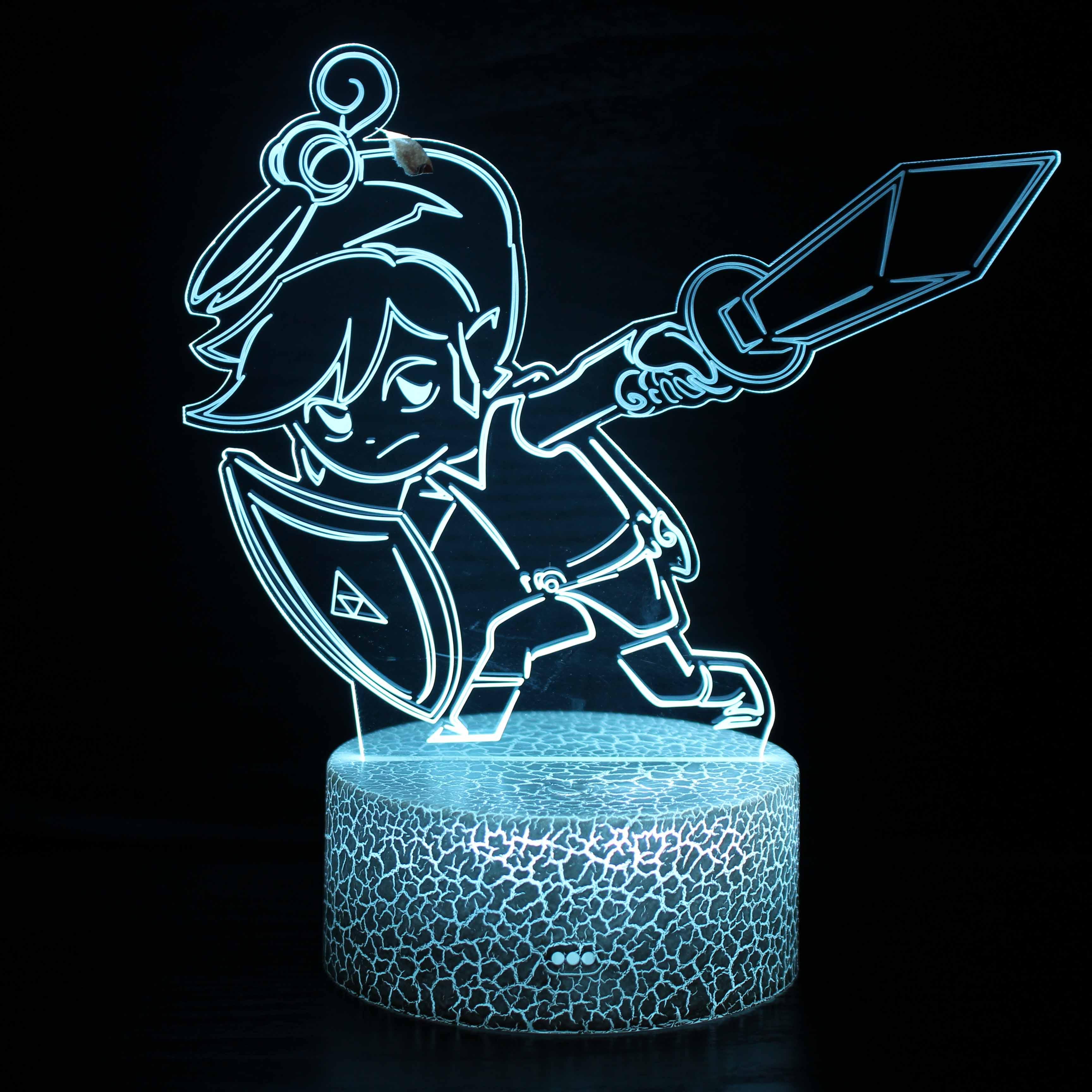 Cute Legend of The Zelda Cartoon Optical Illusion Lamp - 3D Optical Lamp