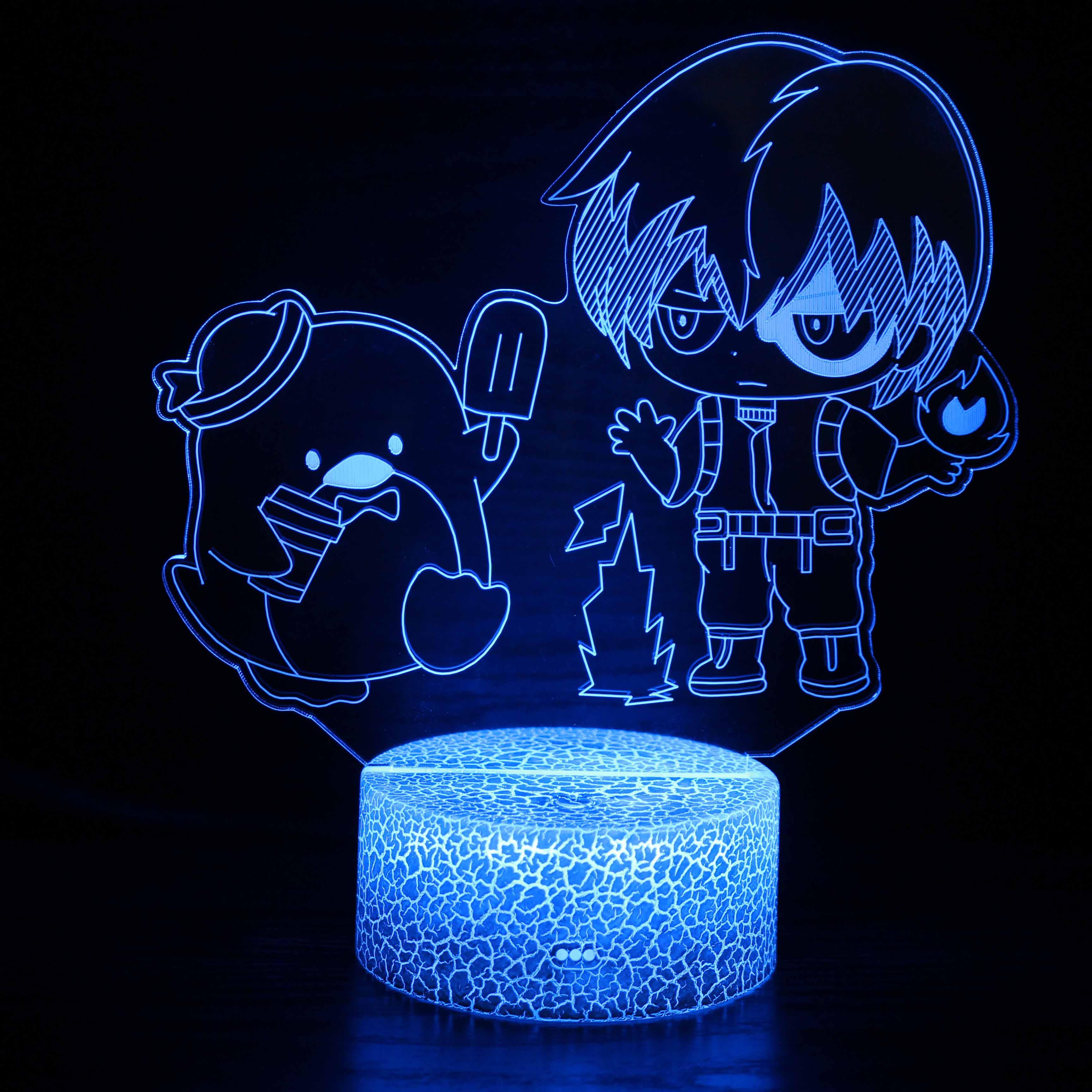 Penguin Anime Cartoon Optical Illusion Lamp - 3D Optical Lamp
