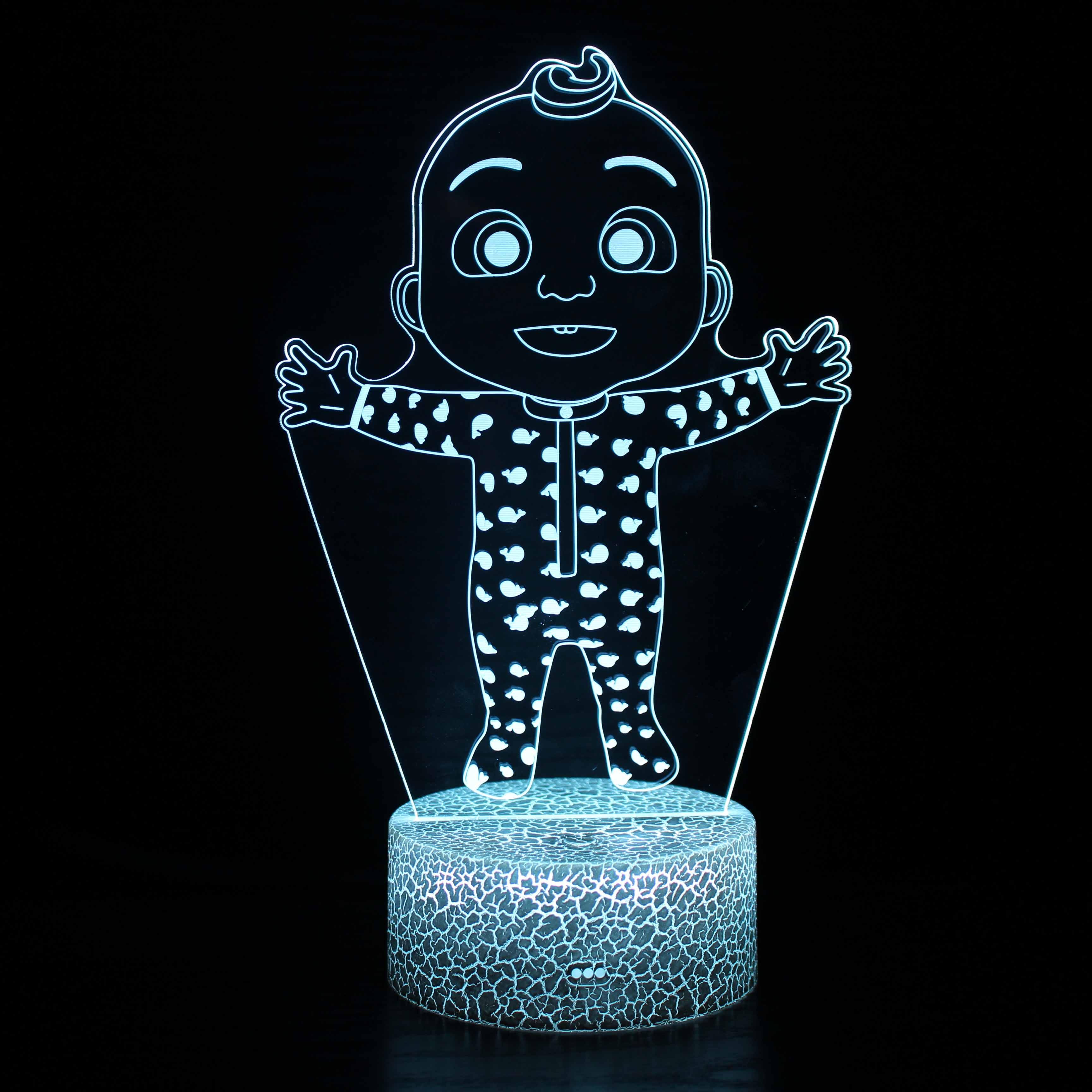 Cute Baby Boy Cartoon Optical Illusion Lamp - 3D Optical Lamp