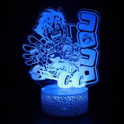 Oudo Cartoon Lamp That Glows with 3D Acrylic Racing Car-3D Optical Lamp