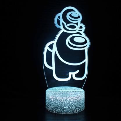 Among Us Funny Crewmate 3D Optical Illusion Lamp - 3D Optical Lamp