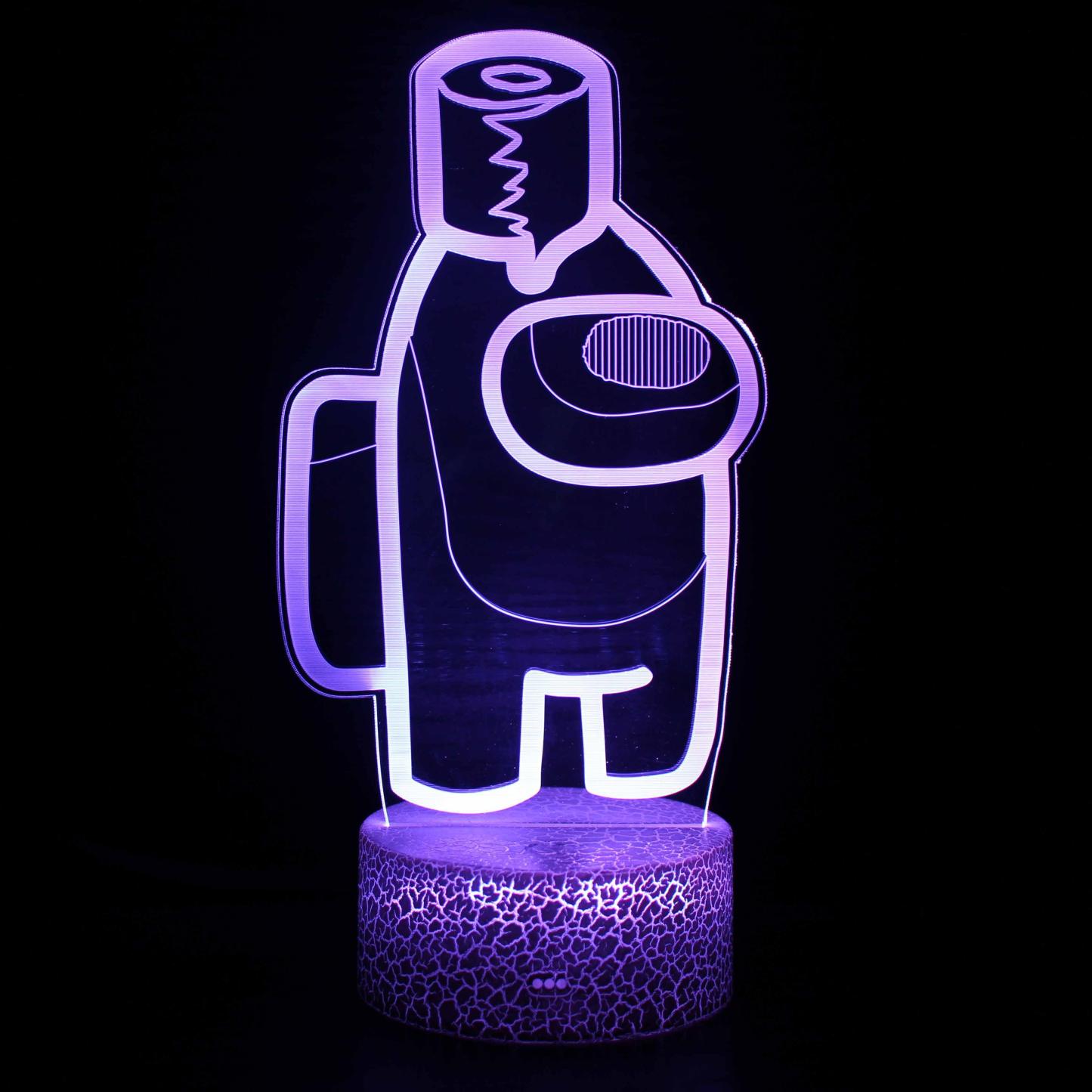Among Us Funny Crewmate 3D Optical Illusion Lamp-3D Optical Lamp