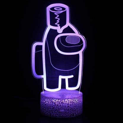 Among Us Funny Crewmate 3D Optical Illusion Lamp-3D Optical Lamp