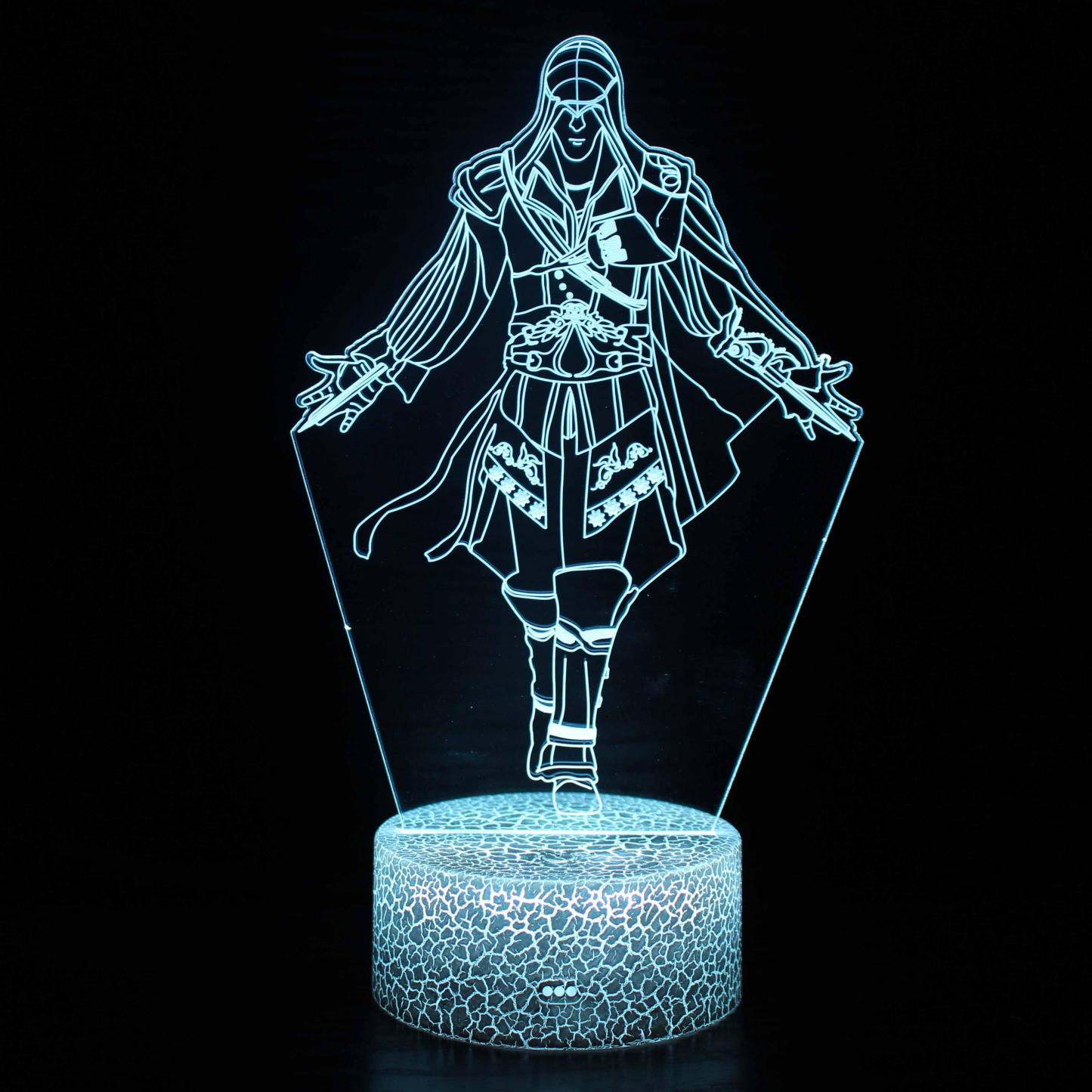 Assassins Creed 3D Optical Illusion Lamp - 3D Optical Lamp