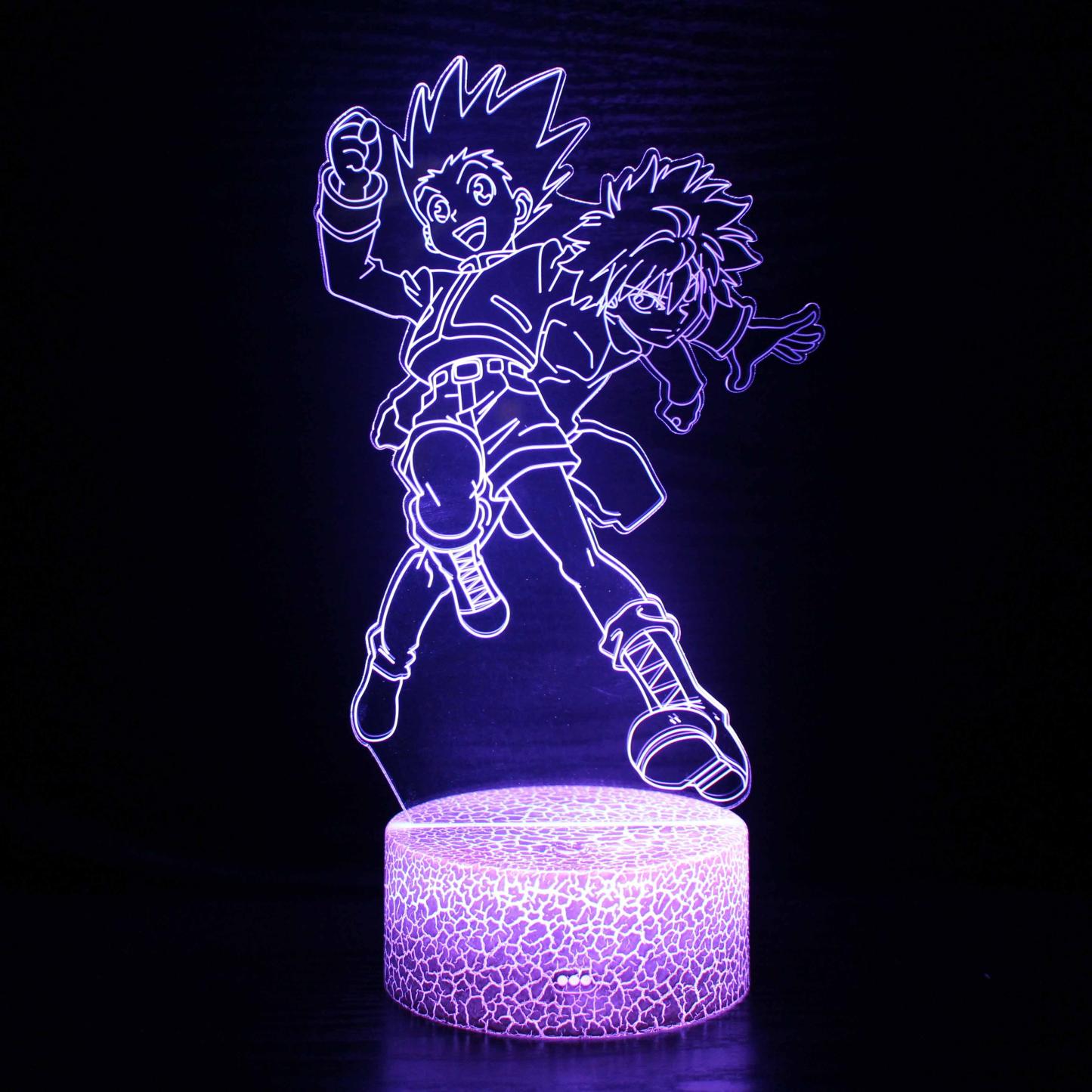 Gon & Killua HUNTER X HUNTER Character 3D Optical Illusion Lamp - 3D Optical Lamp