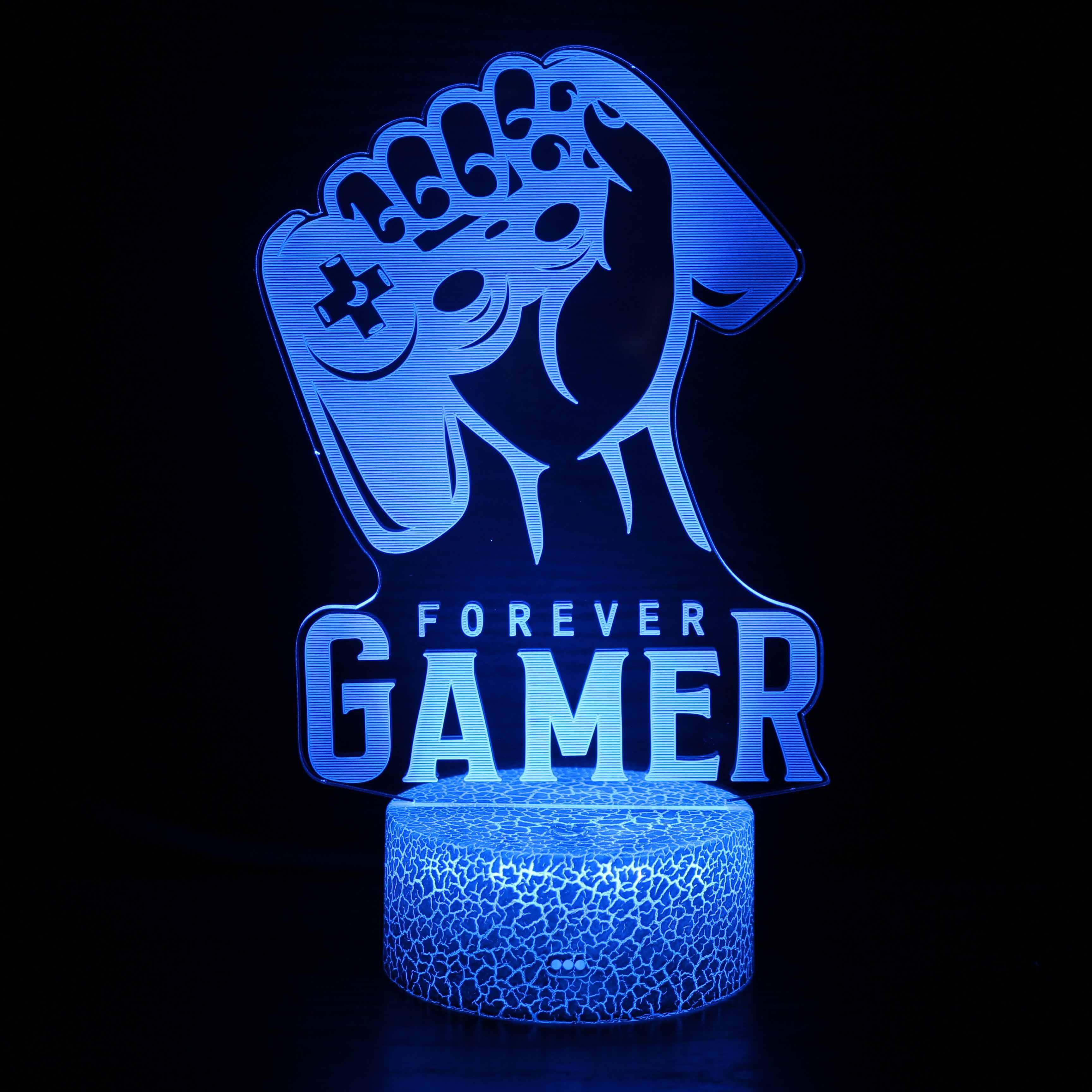 Forever Gamer 3D Optical Illusion Lamp For Home Decor-3D Optical Lamp
