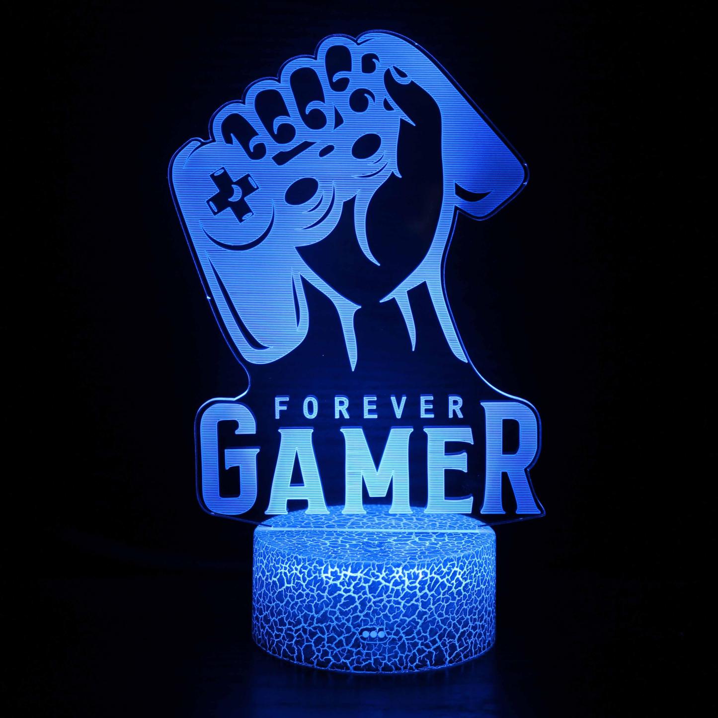 Forever Gamer 3D Optical Illusion Lamp For Home Decor-3D Optical Lamp