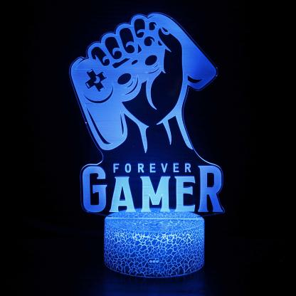 Forever Gamer 3D Optical Illusion Lamp For Home Decor-3D Optical Lamp