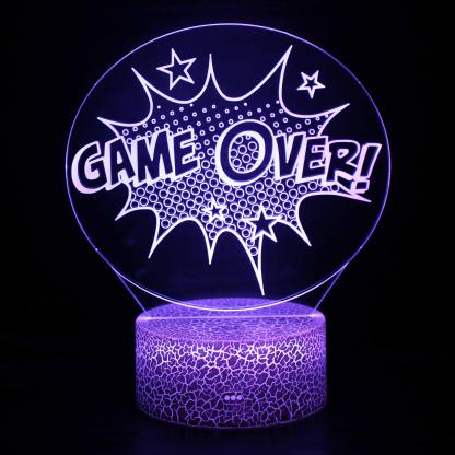 Game Over! 3D Optical Illusion Lamp - 3D Optical Lamp