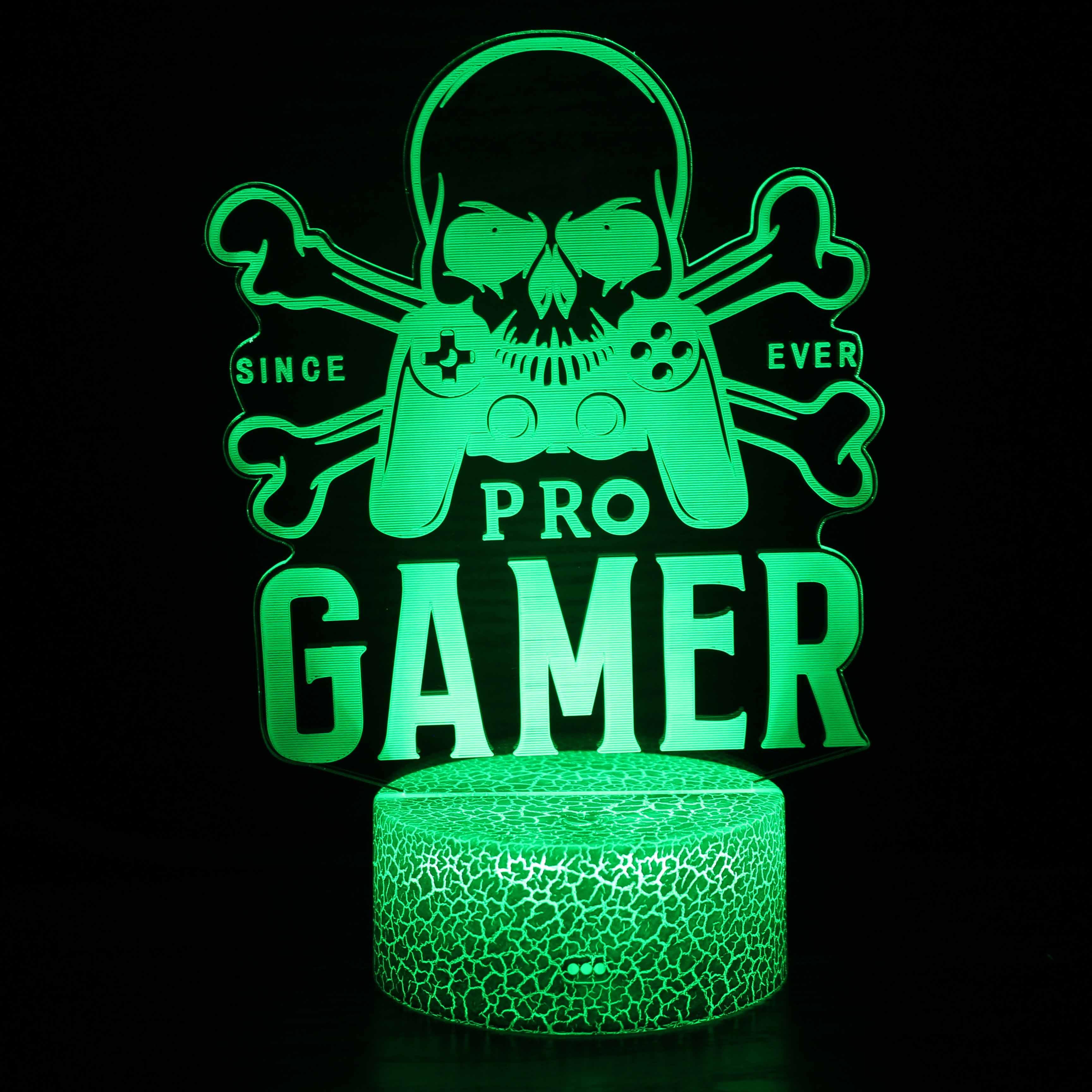 Pro Gamer Since Ever 3D Optical Illusion Lamp For Home Lighting-3D Optical Lamp