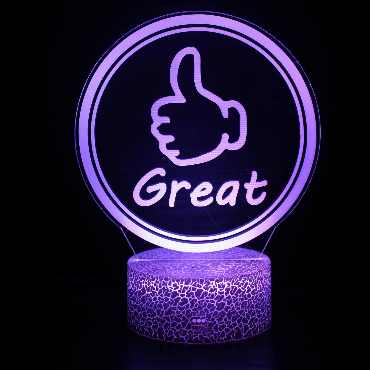 Great Gamer 3D Optical Illusion Lamp For Lighting And Decor-3D Optical Lamp