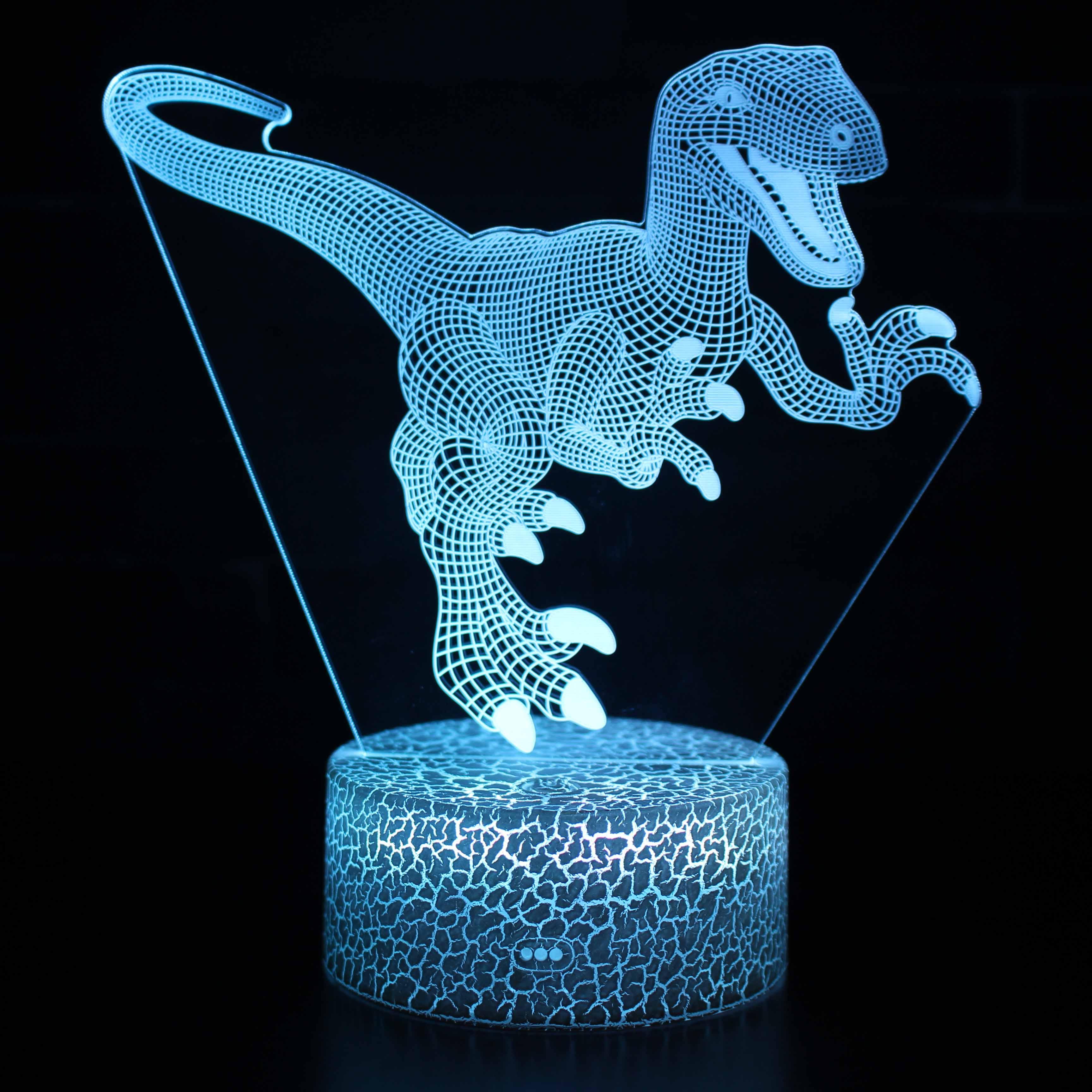 Realistic Dinosaur 3D Optical Illusion Lamp For Home Decor-3D Optical Lamp