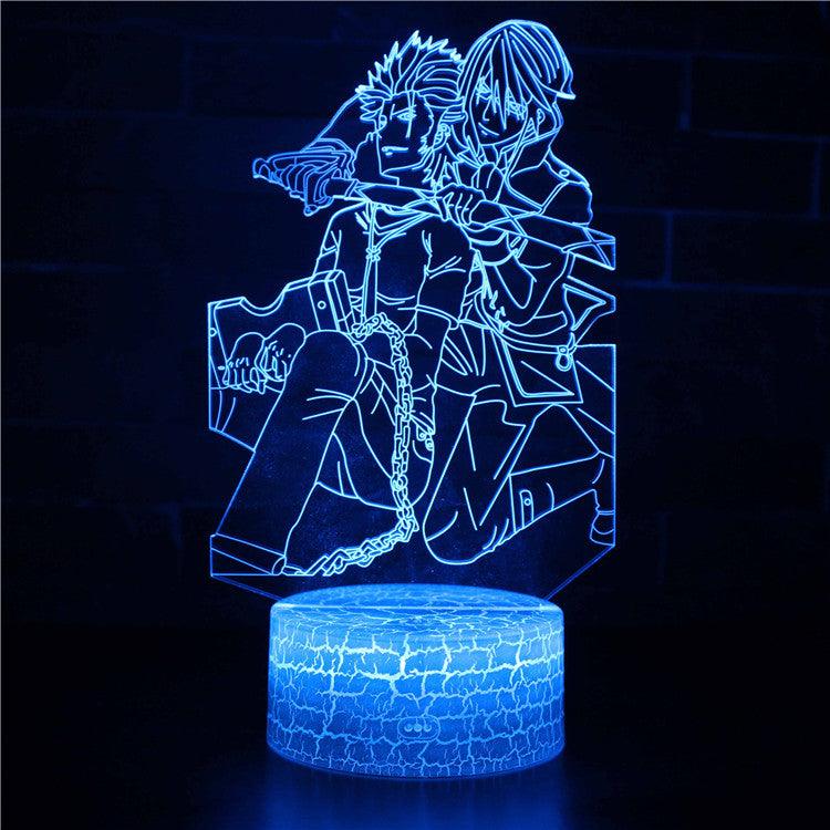 Abstract Blue Warrior Lamp 3D Optical Illusion Light-3D Optical Lamp