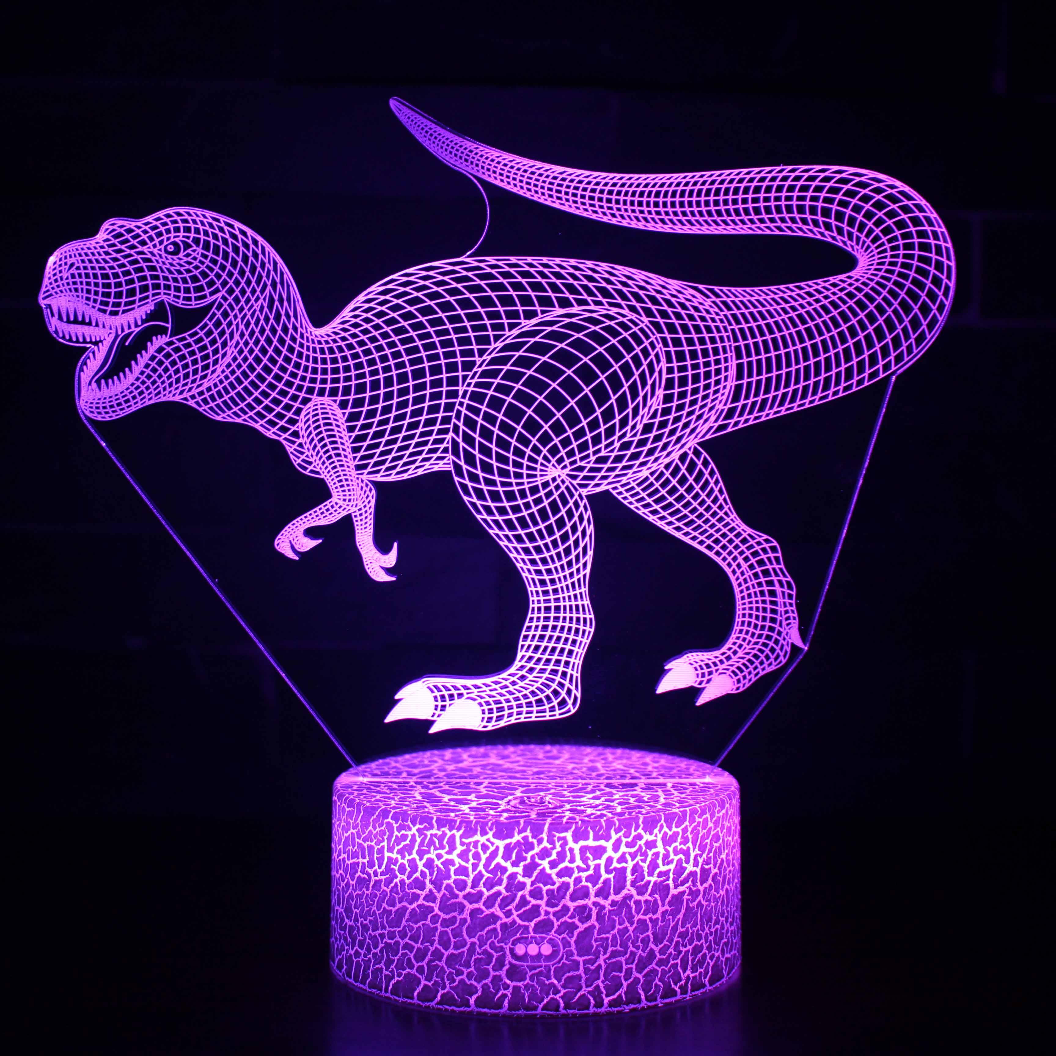 Realistic T-Rex Dinosaur 3D Optical Illusion Lamp-3D Optical Lamp