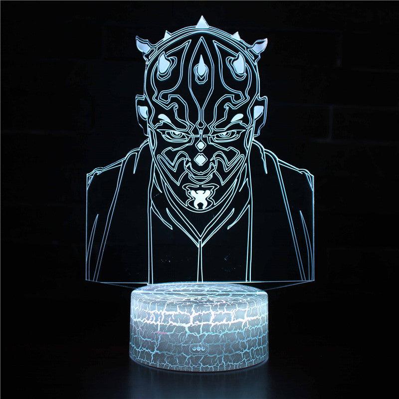 Abstract Devil Warrior Optical Illusion Lamp - 3D Optical Lamp