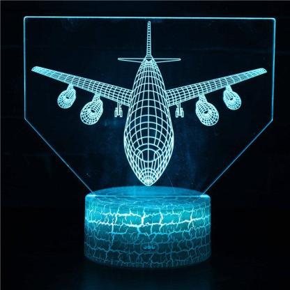 Descending Airplane 3D Optical Illusion Lamp - 3D Optical Lamp