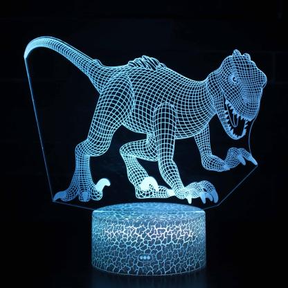 Realistic T-Rex Dinosaur 3D Optical Illusion Lamp - 3D Optical Lamp
