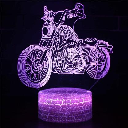 Cool Realistic Motorcycle 3D Optical Illusion Lamp - 3D Optical Lamp