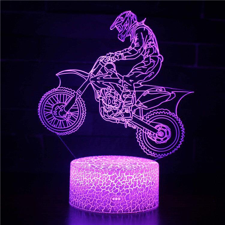 Cool Realistic Motorcycle 3D Optical Illusion Lamp - 3D Optical Lamp