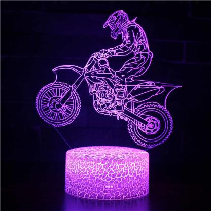 Cool Realistic Motorcycle 3D Optical Illusion Lamp - 3D Optical Lamp
