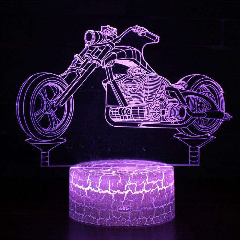 Cool Realistic Motorcycle 3D Optical Illusion Lamp - 3D Optical Lamp