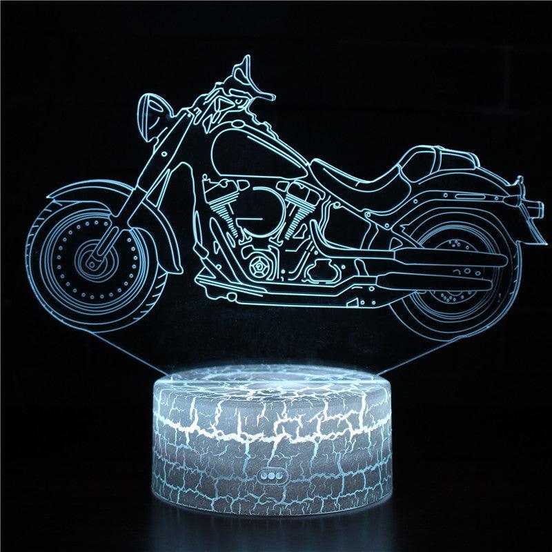 Cool Realistic Motorcycle 3D Optical Illusion Lamp - 3D Optical Lamp