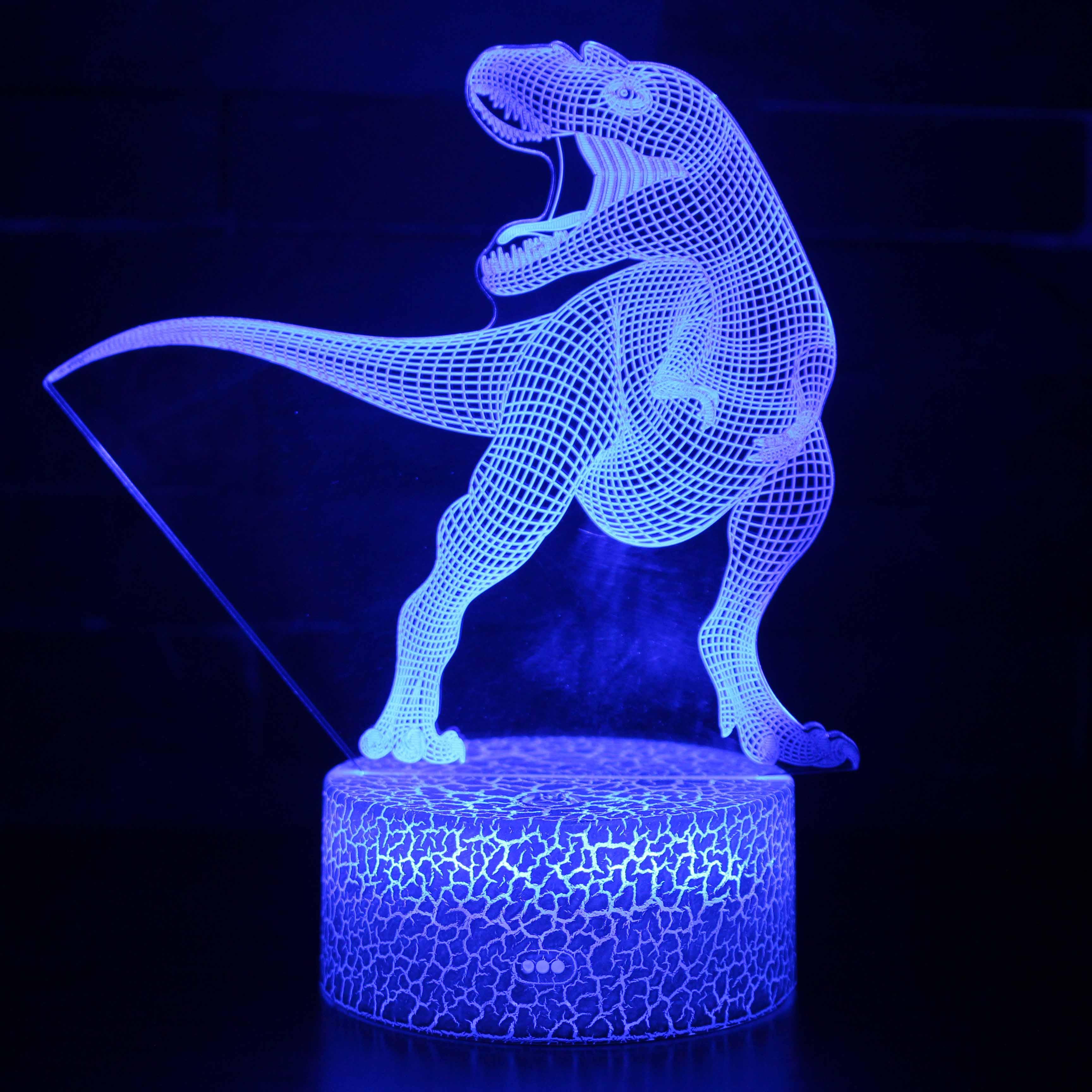 Realistic Roaring T-Rex Dinosaur 3D Optical Illusion Lamp-3D Optical Lamp