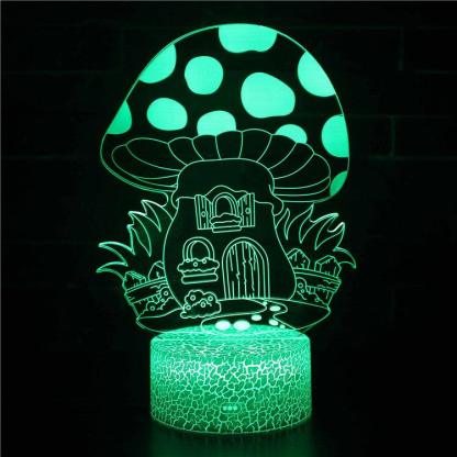 3D Mushroom House Lamp-3D Optical Lamp