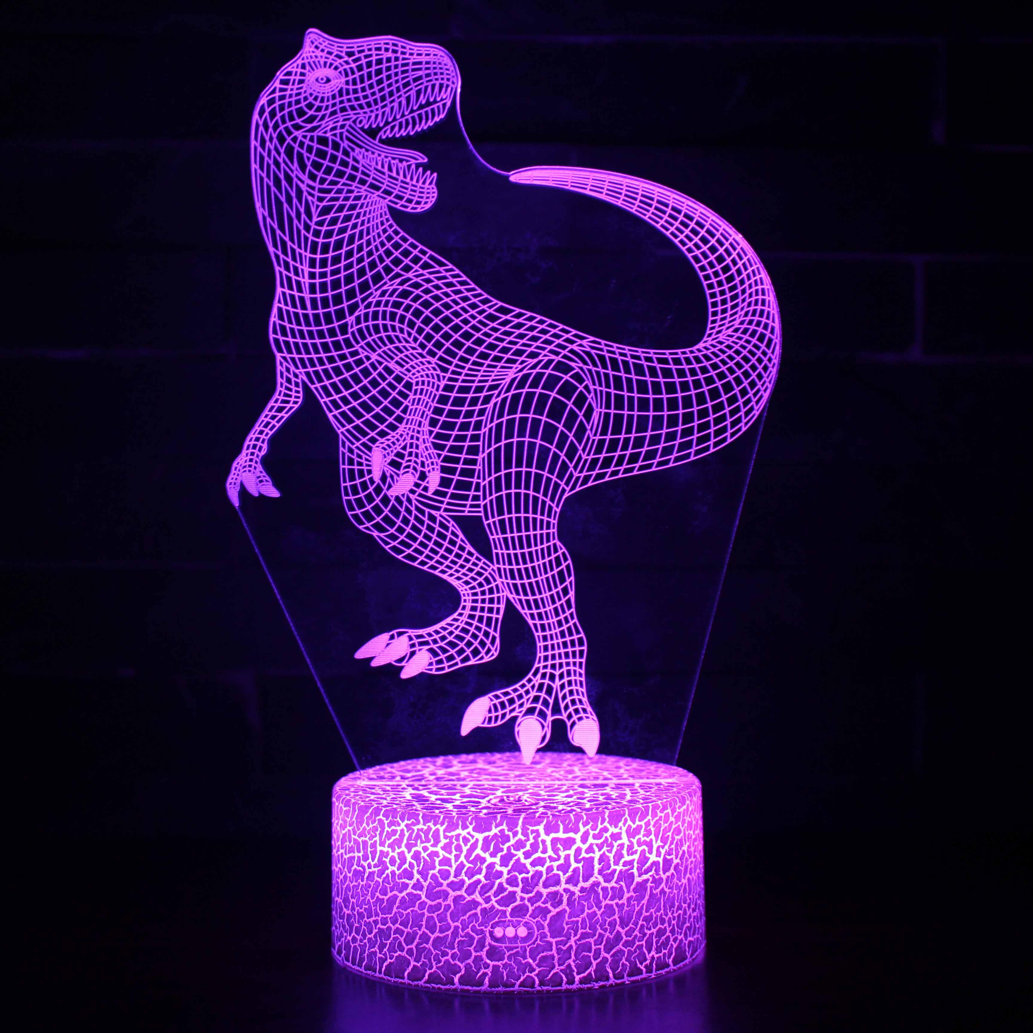 Realistic Roaring T-Rex Dinosaur 3D Optical Illusion Lamp-3D Optical Lamp
