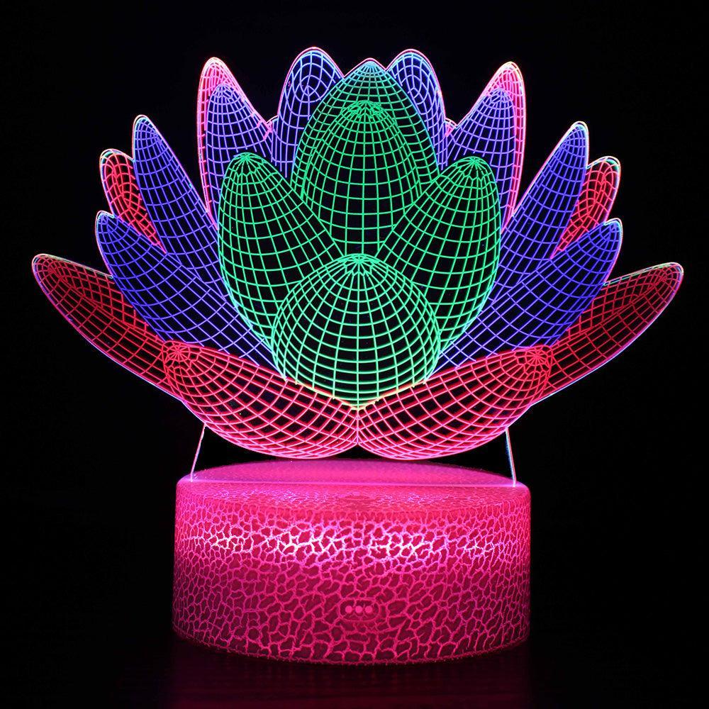 Succulent Plant 3D Lamp-3D Optical Lamp