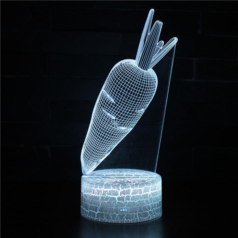 Carrot 3D Optical Illusion Lamp - 3D Optical Lamp