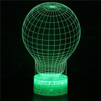 Abstract Bulb 3D Lamp with LED Color Modes And Touch Sensor-3D Optical Lamp