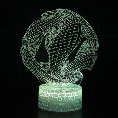 Sphere Maze 3D Optical Lamp with Remote Control And Touch Sensor-3D Optical Lamp