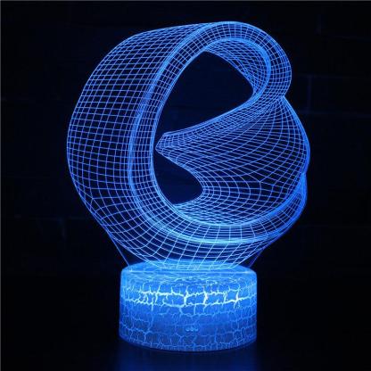 3D Abstract LED Lamp with Remote and Touch Control for LED Display-3D Optical Lamp