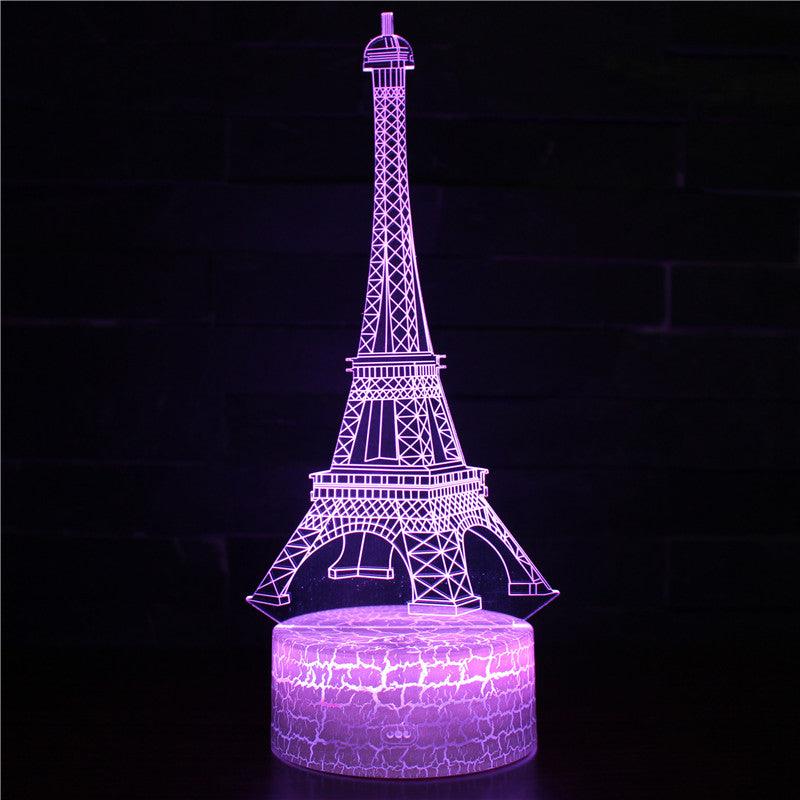 Eiffel Tower Building 3D Optical Illusion Lamp - 3D Optical Lamp