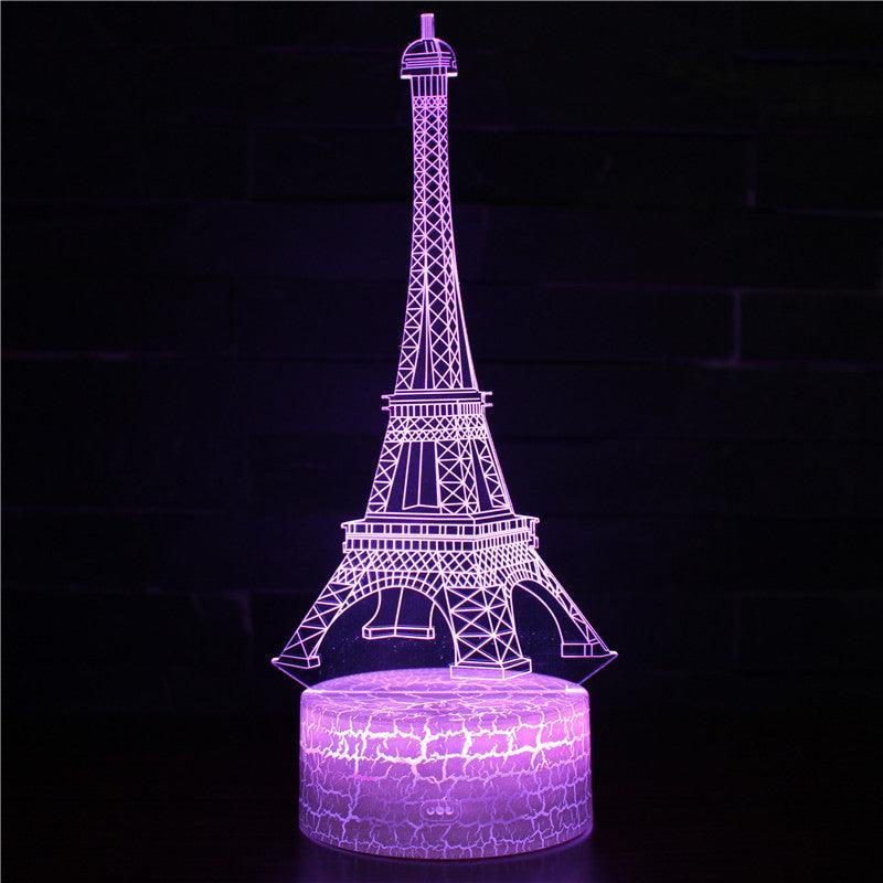 Eiffel Tower Building 3D Optical Illusion Lamp - 3D Optical Lamp