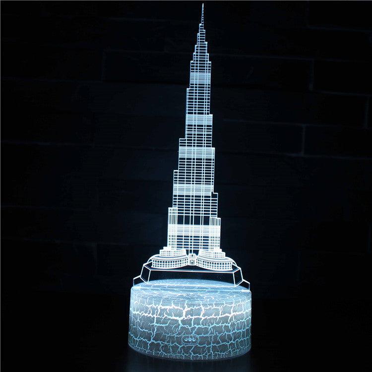 Burj Khalifa Building 3D Optical Illusion Lamp - 3D Optical Lamp