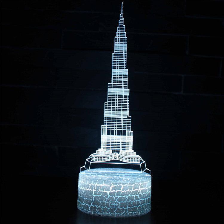Burj Khalifa Building 3D Optical Illusion Lamp - 3D Optical Lamp