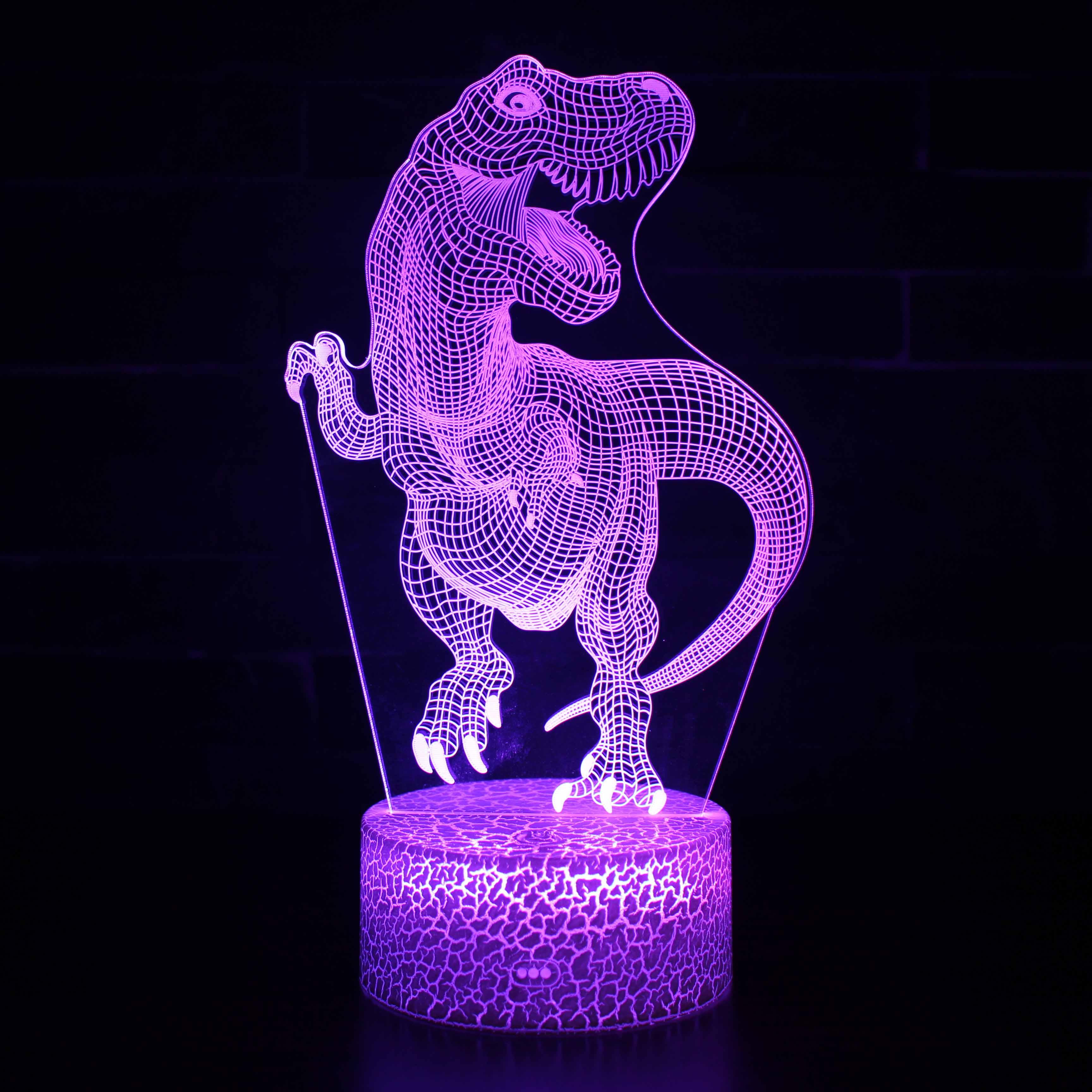 Realistic Roaring T-Rex Dinosaur 3D Optical Illusion Lamp-3D Optical Lamp