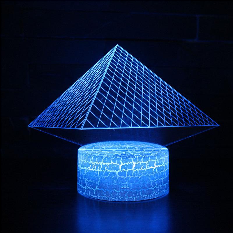 Louvre Museum Building 3D Optical Illusion Lamp-3D Optical Lamp