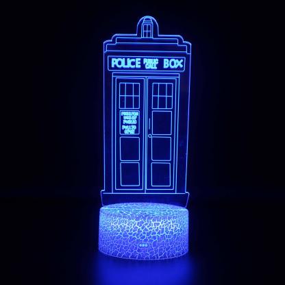 Tardis Call Box Building 3D Optical Illusion Lamp - 3D Optical Lamp