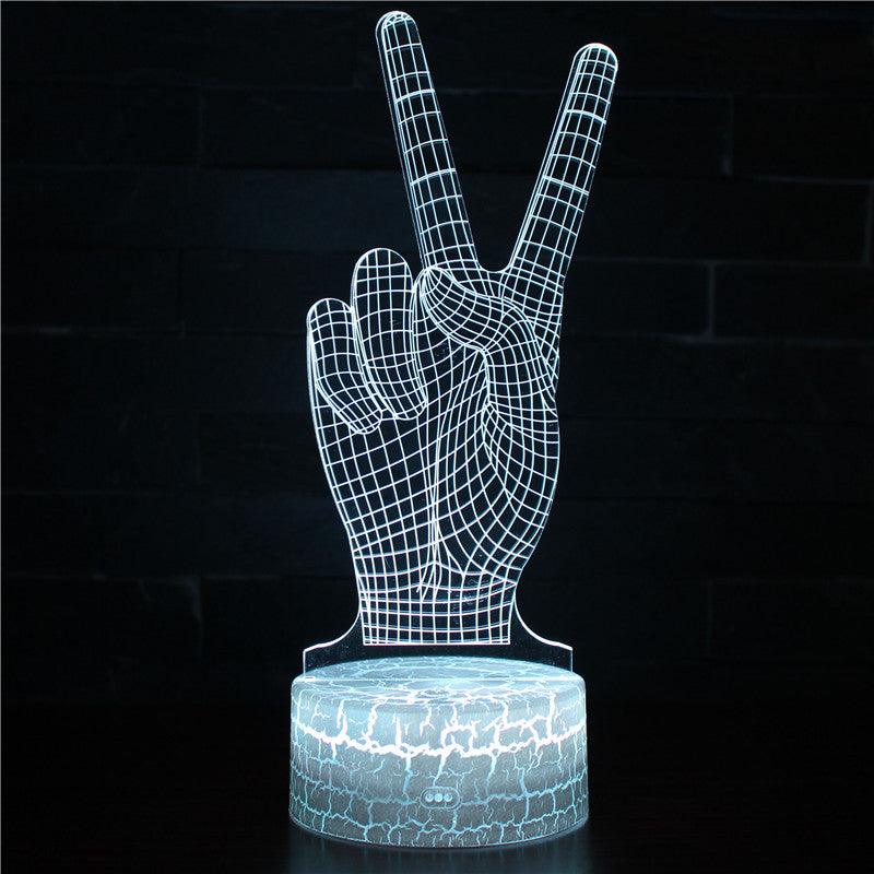 Peace Sign 3D Lamp Artistic Illusion Lighting for Your Space-3D Optical Lamp